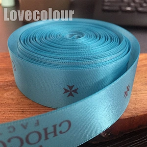 Custom printing your logo polyester award satin ribbons