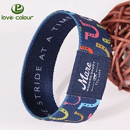 Festival souvenir Custom Polyester Elastic NFC wristband bracelet