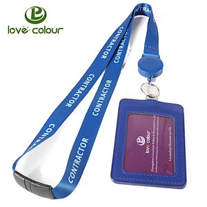 Personalized polyester lanyards printed neck id badge holder strap with logo custom