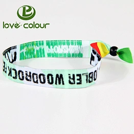 Custom gift items polyester textile woven wristbands for promotion