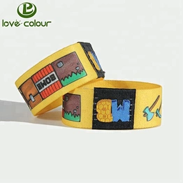 Polyester cheap custom printing elastic Wristband for sale
