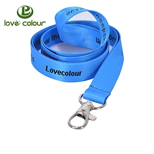 Custom Blue Staff Lanyard For ID Holder