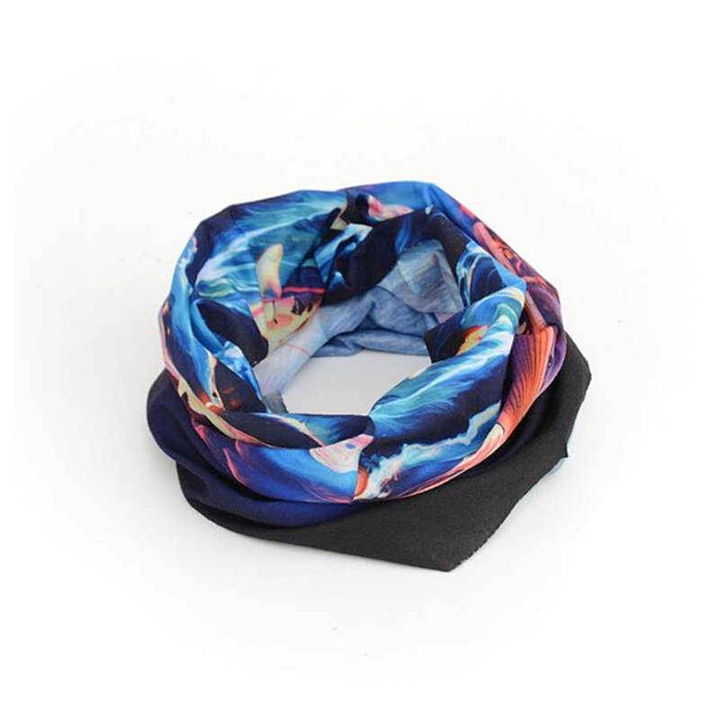 Unisex Fashion Multifunctional Polyester Neck Gaiter Black One Size