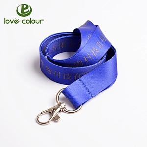 Polyester keychain lanyard strap with custom logo for promotional