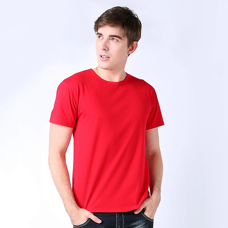 Custom Men's Round-Neck T-Shirt  made from 100% cotton tshirts with your logo