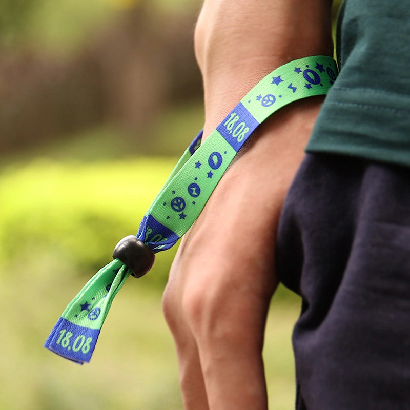 Custom Polyester Printing One time Rainbow Wristband /Bracelet
