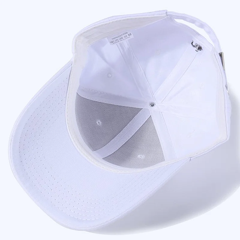 Custom Unisex Sport Cotton White Baseball Caps