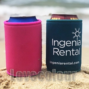 Black Beer Can Neoprene Coolers Blank Can Cooler Insulator Sleeve Bags