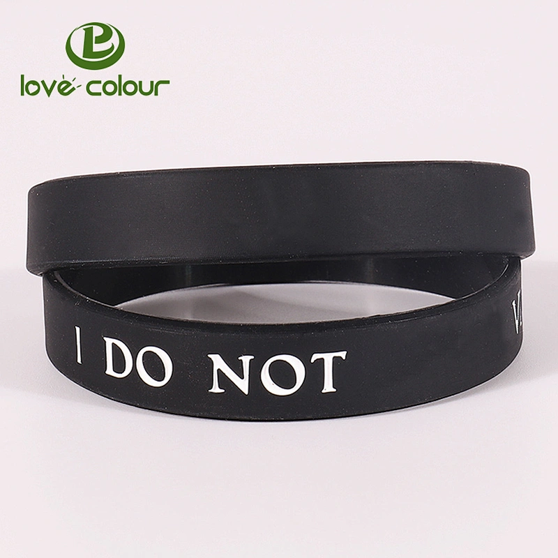 Eco-friendly factory custom made debossed printing silicone wristband with free sample