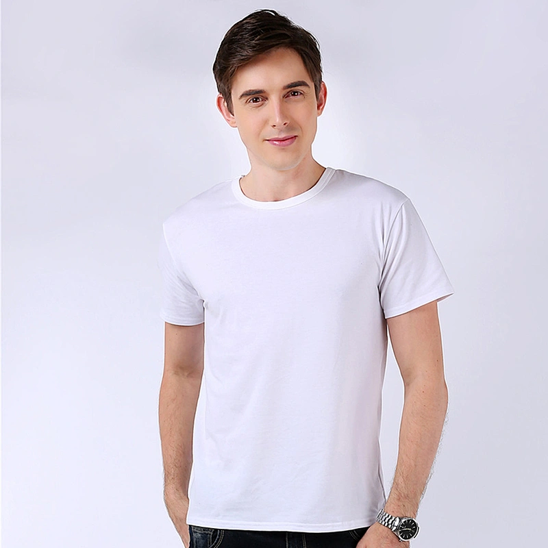 Wholesale 100%polyester mens short sleeve white blank sport T shirt for promotion