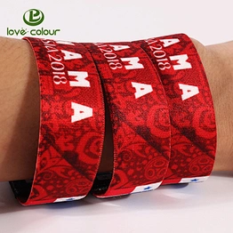 Custom fabric Christmas stretchy elastic wristband