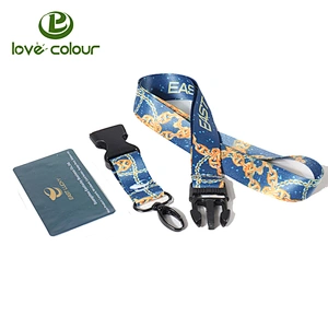 Custom Made Sublimation Printing Recycling Polyester Lanyards With PVC Card Holder