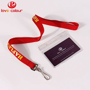 Custom Polyester Safety Lanyards Colorful Neck Strings with Nametag Holder