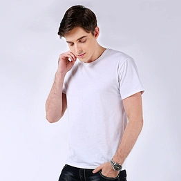Polyester Men T shirts High Quality  T-Shirt Fashion Cheap Wholesale Custom Logo Plain Blank White Tshirts
