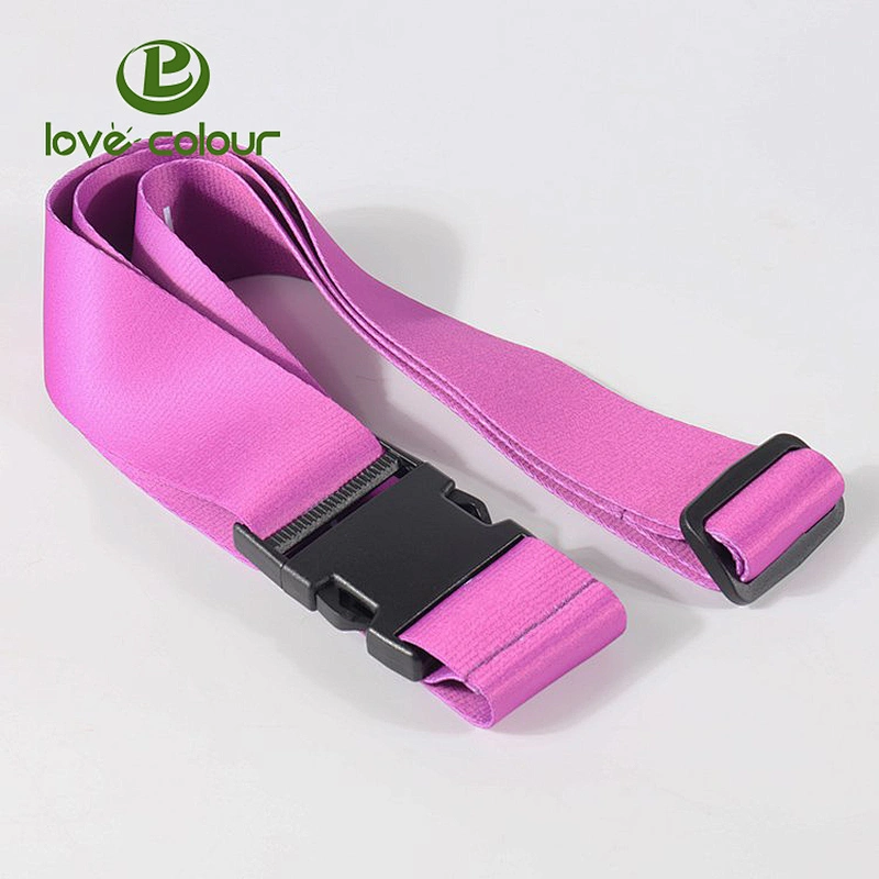 Custom made durable blank polyester luggage belt with removable buckle