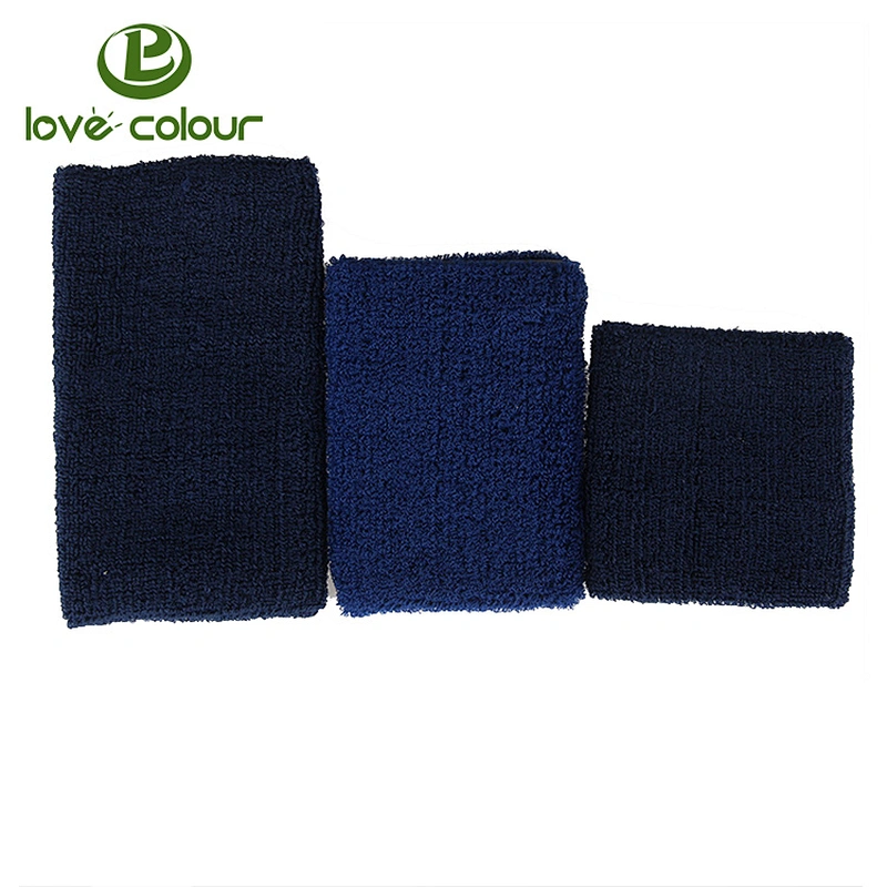 High quality factory custom embroidered terry cotton sweatband wristband