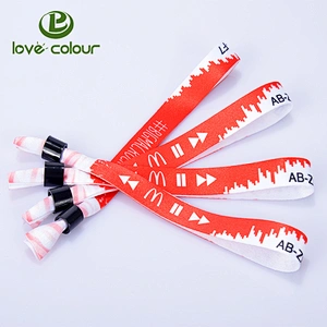 GUANGZHOU manufacture one time use wristbands with metal clip