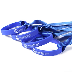 New custom polyester neck lanyard strap with elastic band cup holder