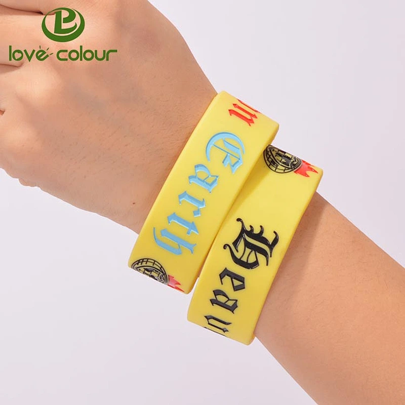 Popular custom promotional bulk cheap rubber wristband silicone bracelet