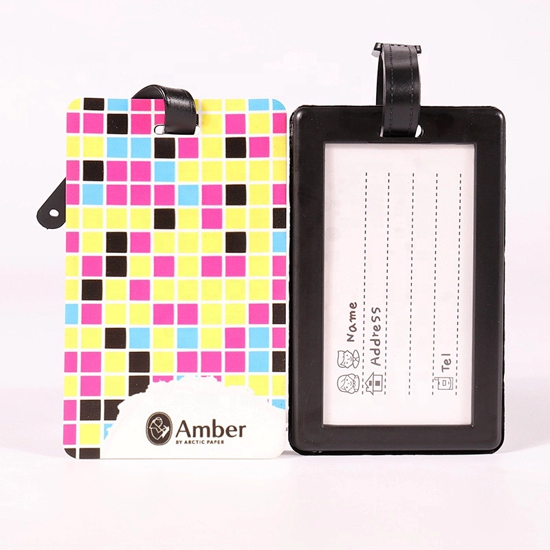 Standard size custom pvc plastic luggage tags