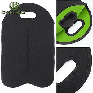 Factory custom double neoprene tote 2 pack wine cooler 2 bottle cooler bag sleeve