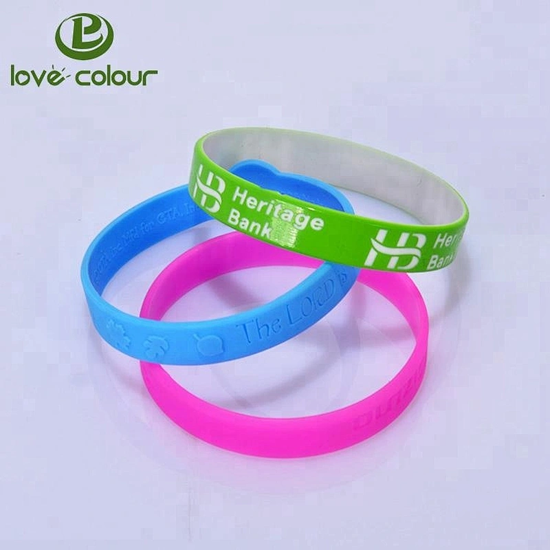 Colorful silicone wristbands customized personalized printing logo silicone bracelet for event