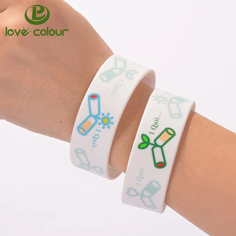 Custom silicone rubber wrist band event promotional bracelet