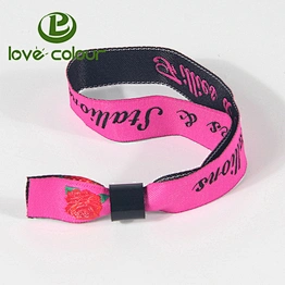 Cheap custom concert woven fabric wristband decoration fashion bracelet