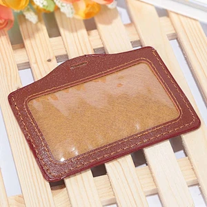 Cheap custom vertical pu leather card holder for school students