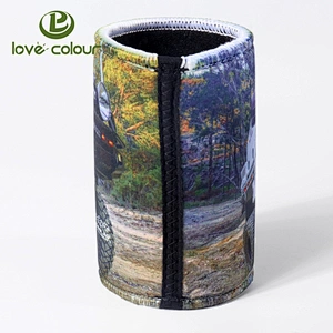 Festival custom printed logo neoprene can cooler