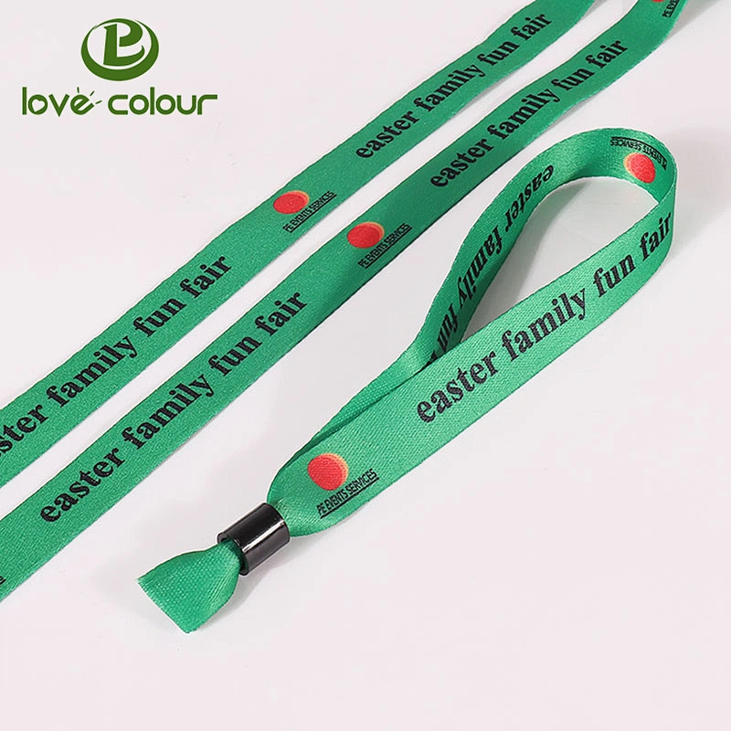 Custom polyester festival printed wristband glow in the dark for event