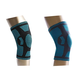Sport safety nylon spandex elastic knit compression knee sleeve brace support