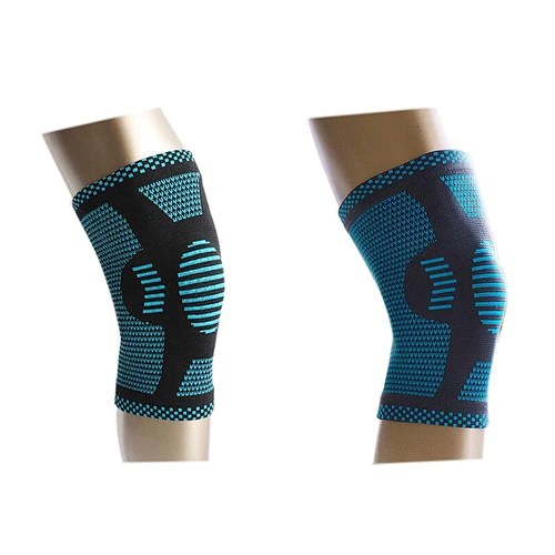 Sport safety nylon spandex elastic knit compression knee sleeve brace support