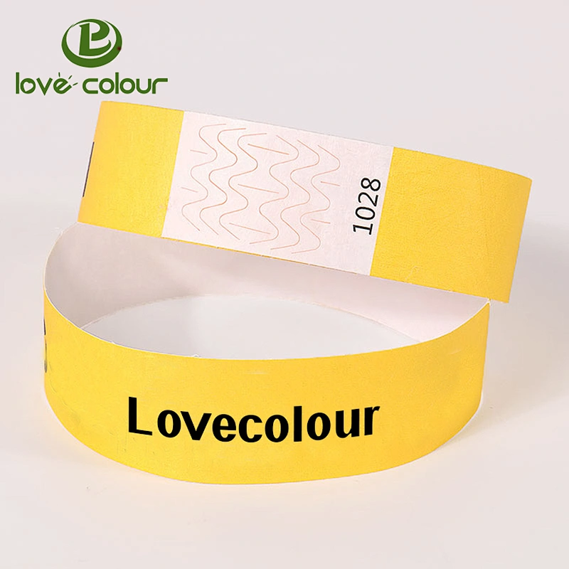 Promotion gift festival event one-off paper vinyl pvc wristbands with series number