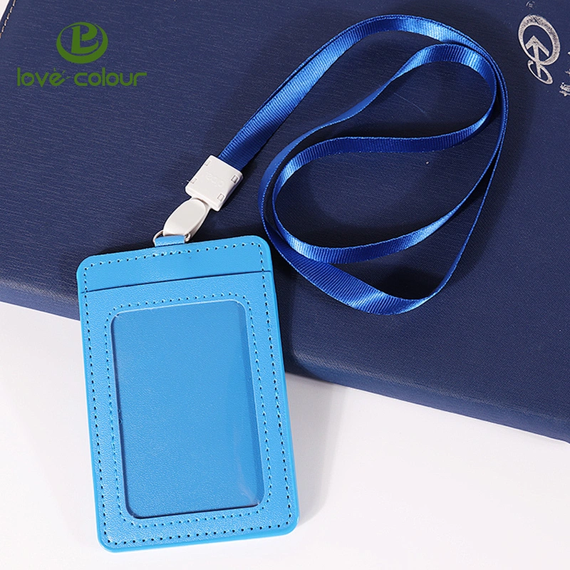 Custom leather / PU work ID card holder for events