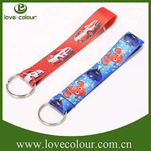 The factory direct sale short nylon keychain lanyard