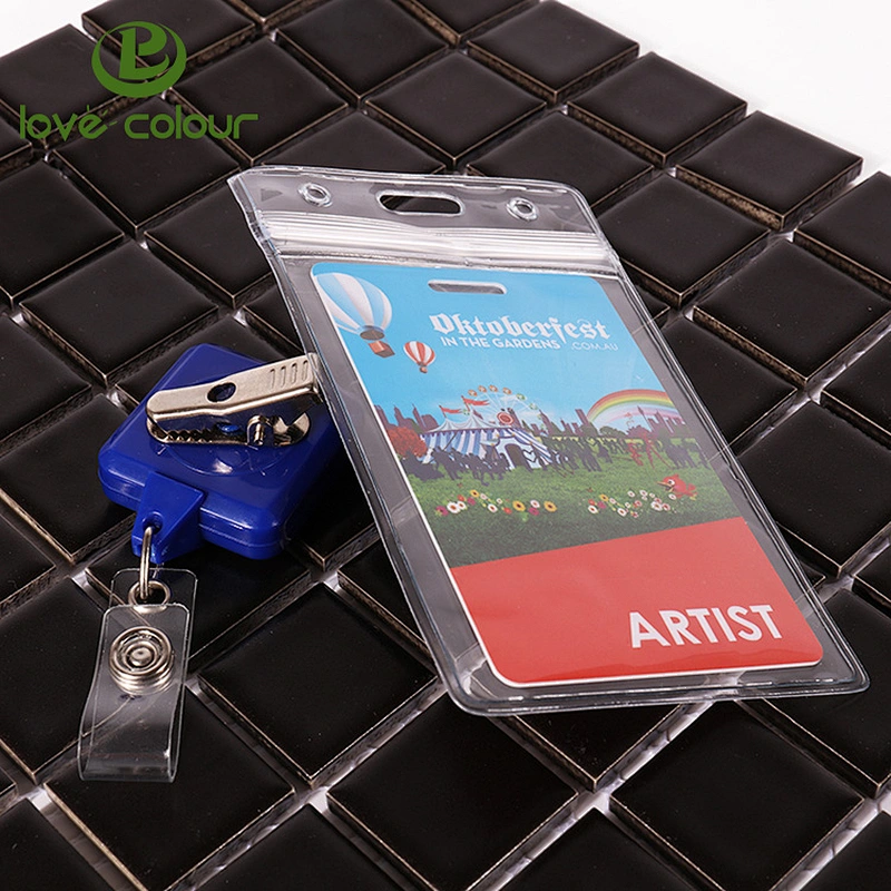 Custom plastic id name card holder for exhibition