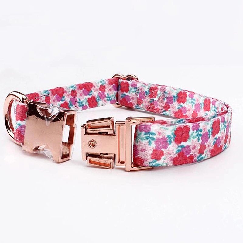 Heavy Duty Metal Hardware Polyester dog pets collar