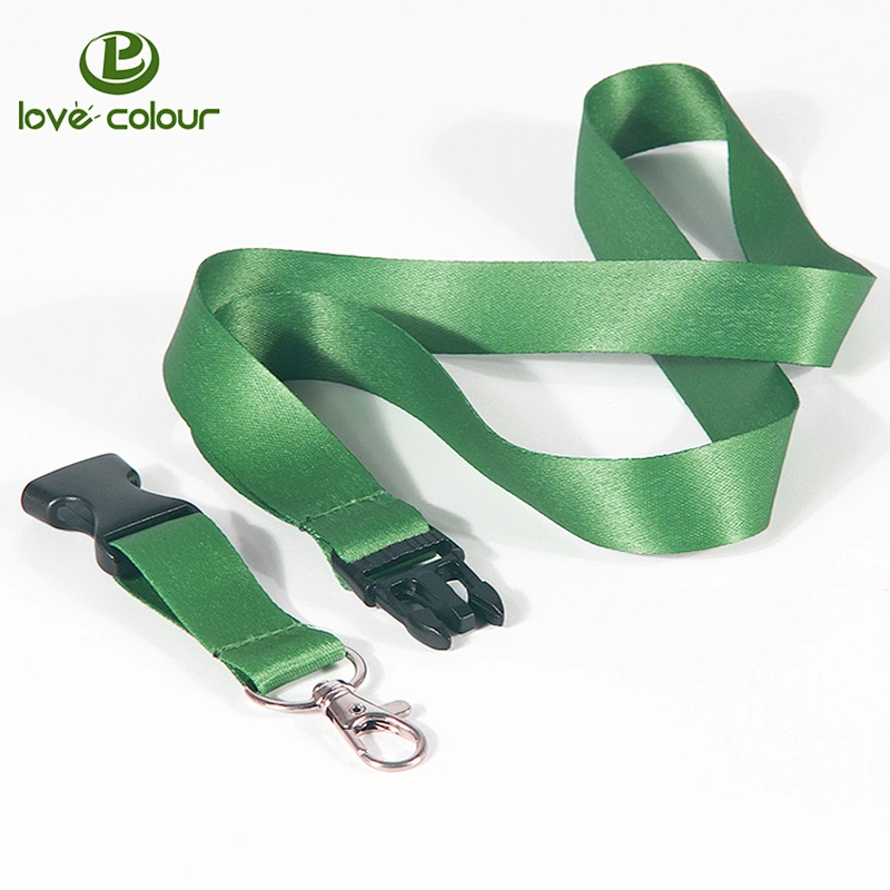Custom Sublimation Green Lanyards With Breakaway Buckle