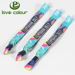 Promotion activity decorative polyester wristbands hand bands woven bracelets