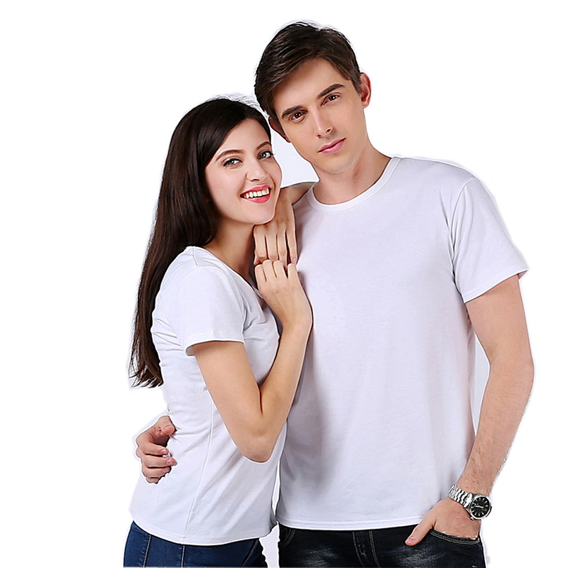 Cheap Men Blank Plain Cotton White T Shirt in Bulk