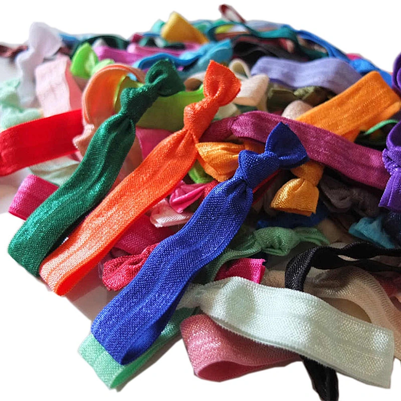 Soft Knotted Fold Over Durable Hair Tie fabric Band