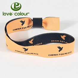 Guangzhou factory polyester custom textile cloth wristband