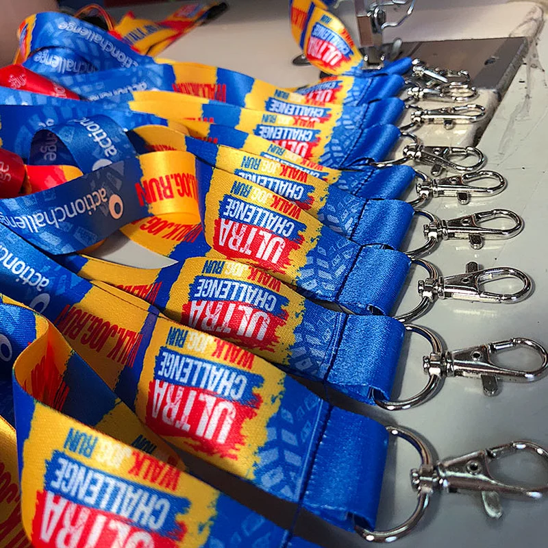 Polyester customized no minimum order heat transfer printing lanyard for promotion
