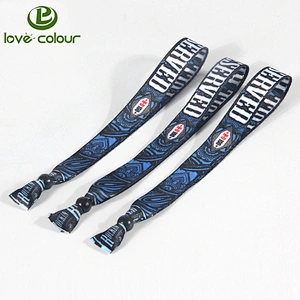Custom polyester fabric sublimation wristbands with slide lock