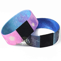 Christmas Custom elastic bracelets Eco-friendly stretch fabric wristband