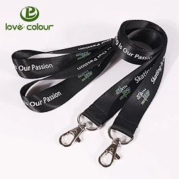 Silk screen printing personalised plain lanyards strap for company