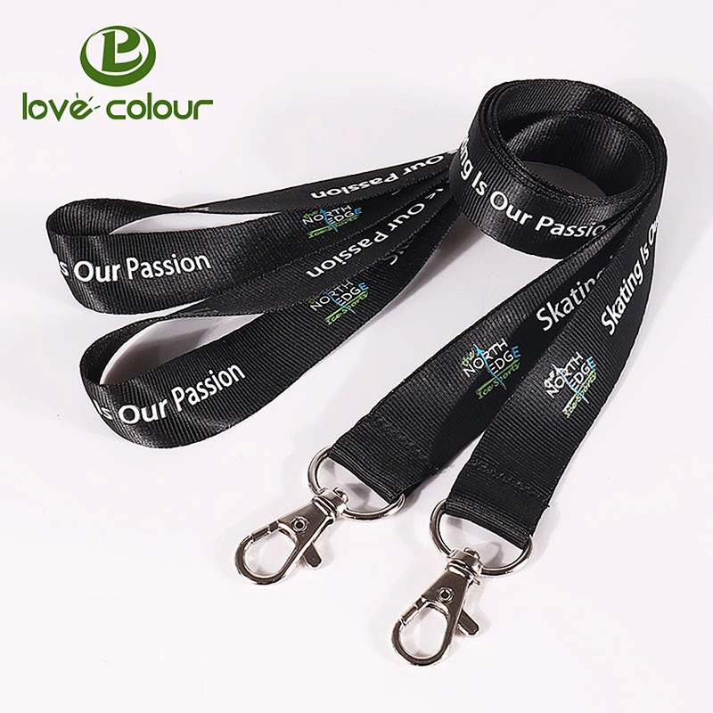 Silk screen printing personalised plain lanyards strap for company