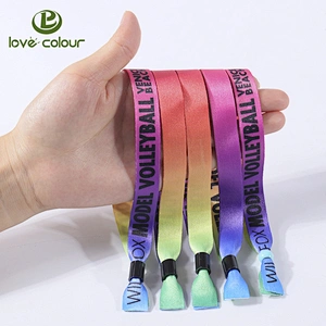 Custom Unique Christmas Festival Textile Wristbands for Party