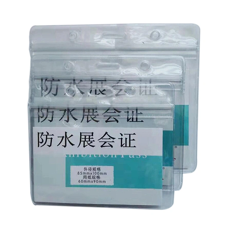 Custom clear soft pvc plastic school student id badge card holder